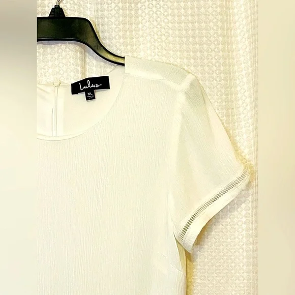 LuLu's “Perfect Time” Shift Dress, White, XL - Picture 5 of 9